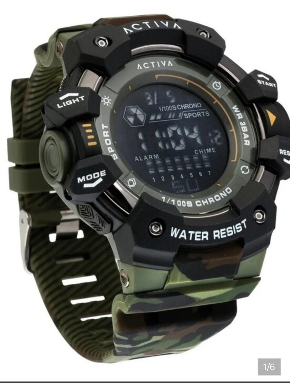 Activa Digital Sport Watch - Green Camo